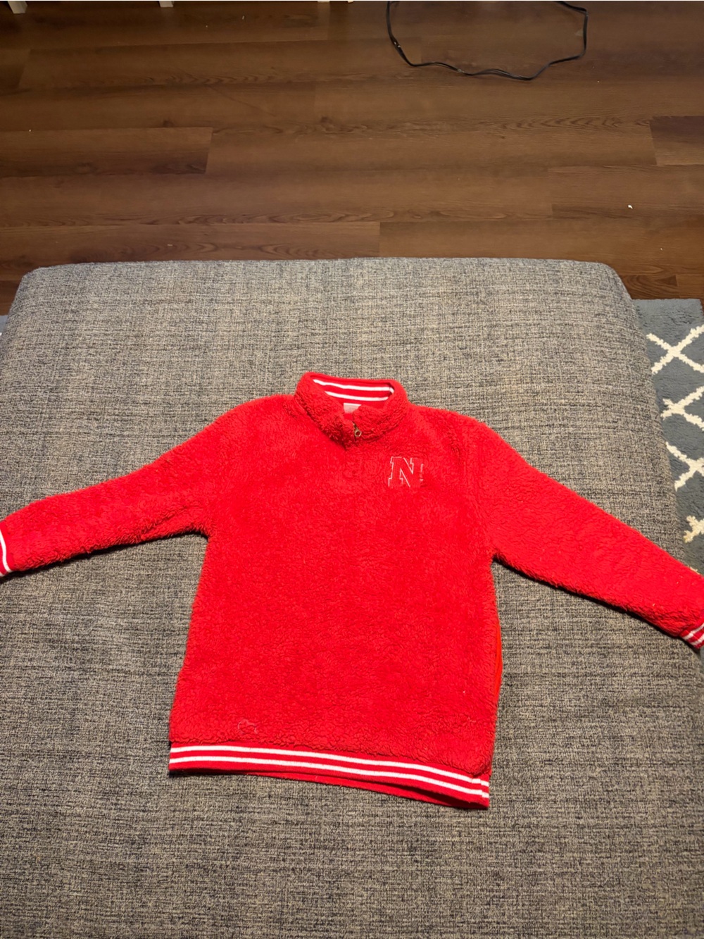 Nebraska Huskers Red Sherpa Quarter Zip Youth XL